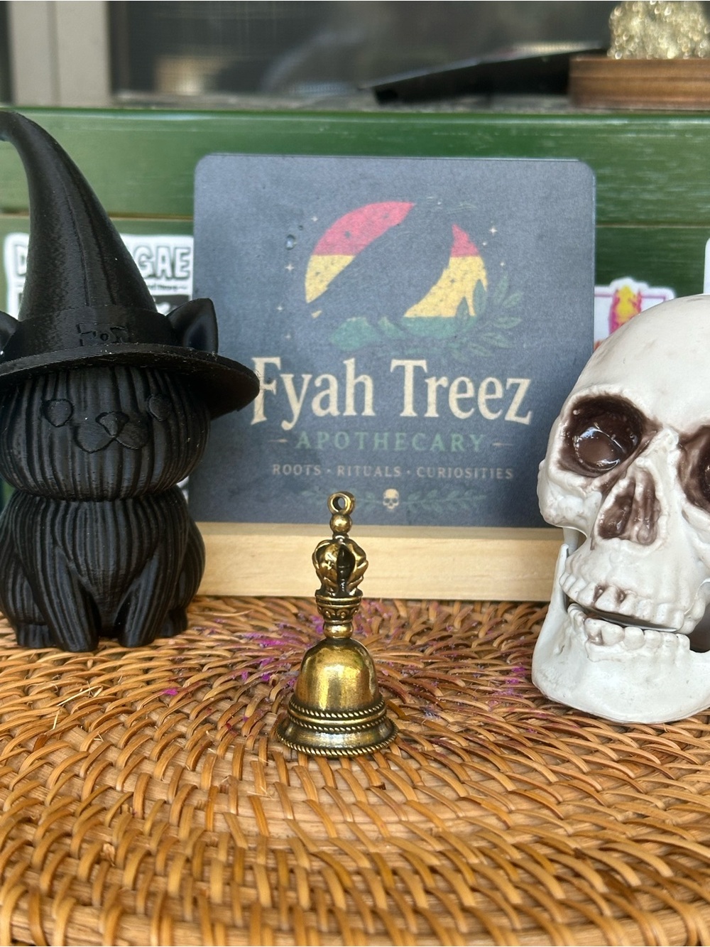 Mini Witch Bell – Brass Tone Ritual & Altar Bell - Picture 1 of 4